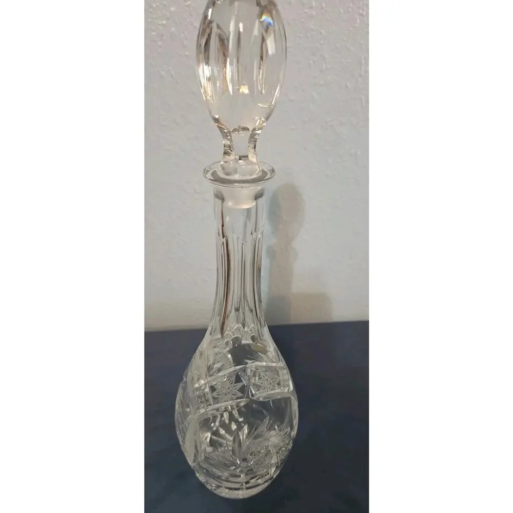 Vintage Lausitzer 24% Lead Crystal Decanter Made in German Democratic Republic